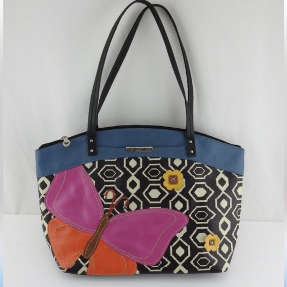 Relic butterfly floral purse